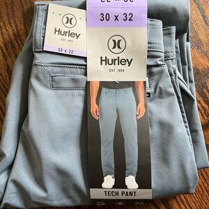 Hurley Tech Pants size 30 x 32 new NWT blue/gray